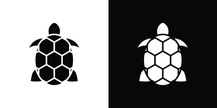 Sea turtle icon vector, solid illustration, pictogram set.