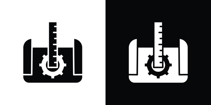Prototyping icon vector, solid illustration, pictogram set.