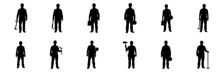 Architectural Drawings construction  People silhouette vector illustration, front view, human person Minimal style hand drawn. Sections, Elevations, Floor Plans