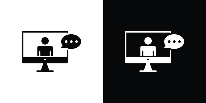 Online course icon vector, solid illustration, pictogram set.
