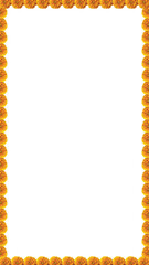 marigold flowers border frame for festive design