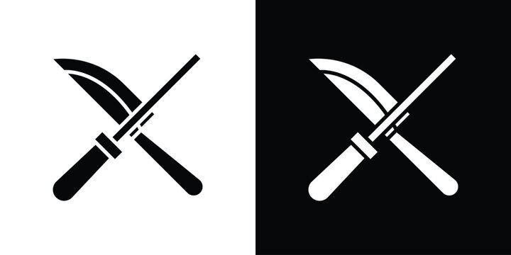 Knife sharpener icon vector, solid illustration, pictogram set.