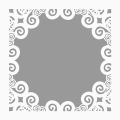 vector frame with floral ornament