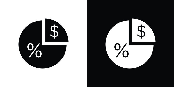 Dividend yield icon vector, solid illustration, pictogram set.