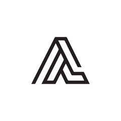 A creative minimalist " A" letter logo design with black and white color.
