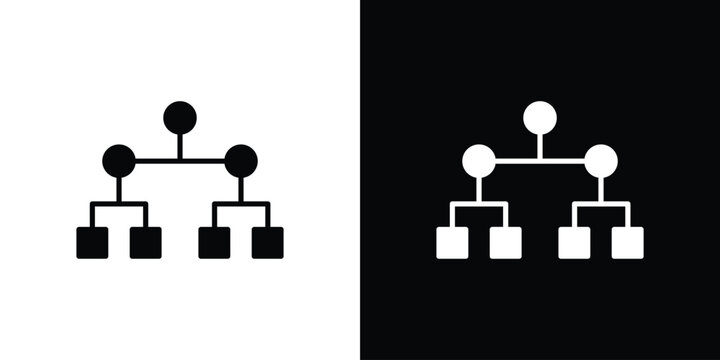 classification icon vector, solid illustration, pictogram set.