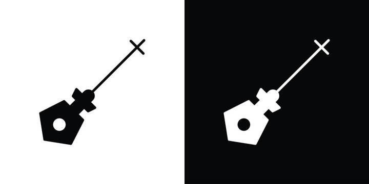 Car dipstick icon vector, solid illustration, pictogram set.