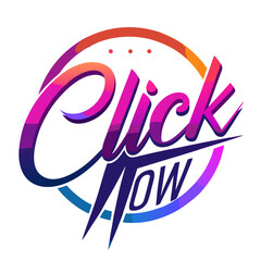 click now text art