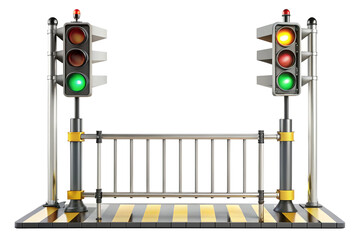 traffic light on a white background