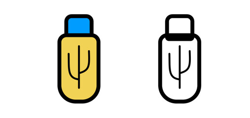 set of colored flashdisk