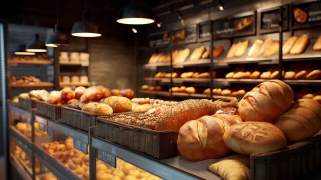 Fresh bread on display