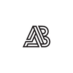 A creative minimalist " AD" letter logo design with black and white color.