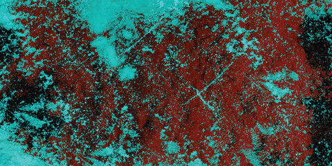 Abstract texture with teal and crimson hues featuring granular details and rough surface ideal for backgrounds or creative designs