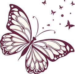 Minimalist Butterfly Silhouette for Modern Home Decor & Art Prints


