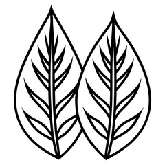 Obraz premium Modern Leaf Silhouette Logo Clean Nature Symbol for Eco Branding, Organic Products, Natural Cosmetics, and Green Packaging Design Trusted for Eco-Friendly Identity and Minimalist Aesthetics