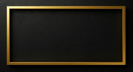 Gold Frame on Dark Textured Background for Product Mockup