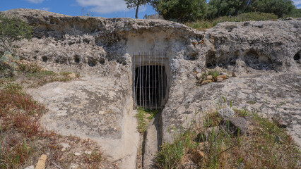 Domus de janas sardinia ancient tomb rock-cut tomb