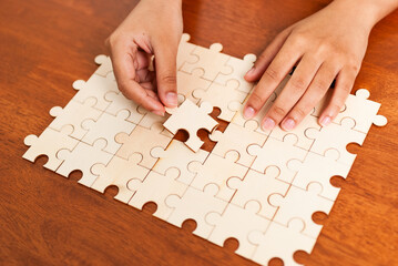 Puzzle completion challenge home image indoor close-up problem-solving fun