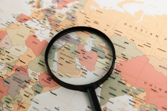 Exploring the middle east a detailed map analysis geographic insights educational environment aerial view