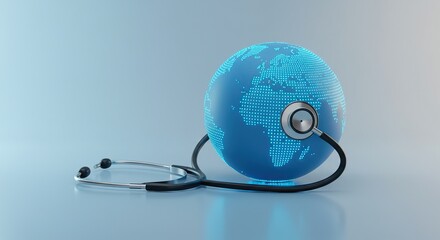 Digital fingerprint health check global biometric security and medical technology concept