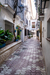Marbella old town in Andalucia Spain. Streets of Marbella, Spanish typical houses, in the region of Andalucia