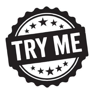 Modern Try Me Seal Graphic for Marketing.