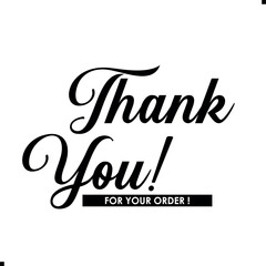 Thank You for Your Order. Elegant Thank You for Your Order Design with Stylish Graphics. Sophisticated Thank You for Your Purchase Image with Modern Elements. Chic Thank You for Your Order Graphic