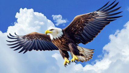Fototapeta premium american bald eagle in flight