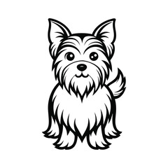 Cute Yorkie Dog Silhouette for Pet Lovers