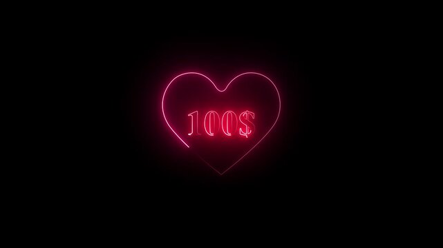  Neon Hard 100 Dollar &ndash; Power Cash Animation.