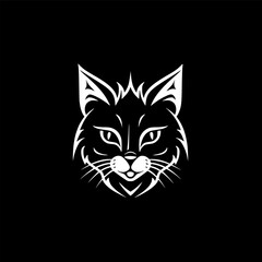 Fototapeta premium Cat | Black and White Vector illustration