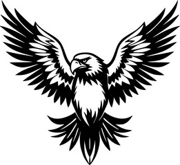 Eagle | Black and White Vector illustration