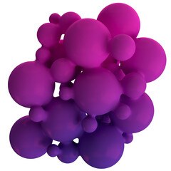 
Metaball - Abstract 3D rendering of fluid organic shapes with vibrant pink and purple neon colors on dark backgrounds for futuristic digital art and creative design, objects, and particles mixed