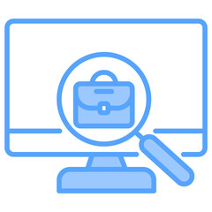 Fototapeta premium Job Vacancy Blue Icon