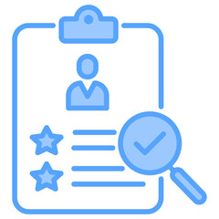 Resume Review Blue Icon