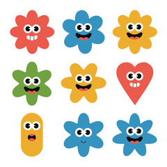 Cute and Colorful Germ Characters for Kids Illustration