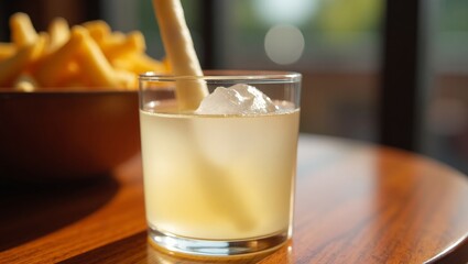 Cold Cocktails or Frozen Drinks in Outdoor Setting