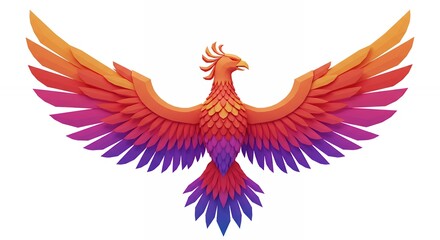 Fototapeta premium Colorful phoenix graphic design