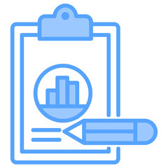 Scenario Planning Blue Icon