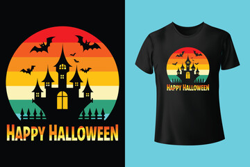 Halloween pumpkin t=shirt design vector