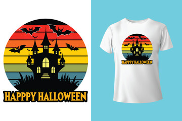 Halloween pumpkin t=shirt design vector