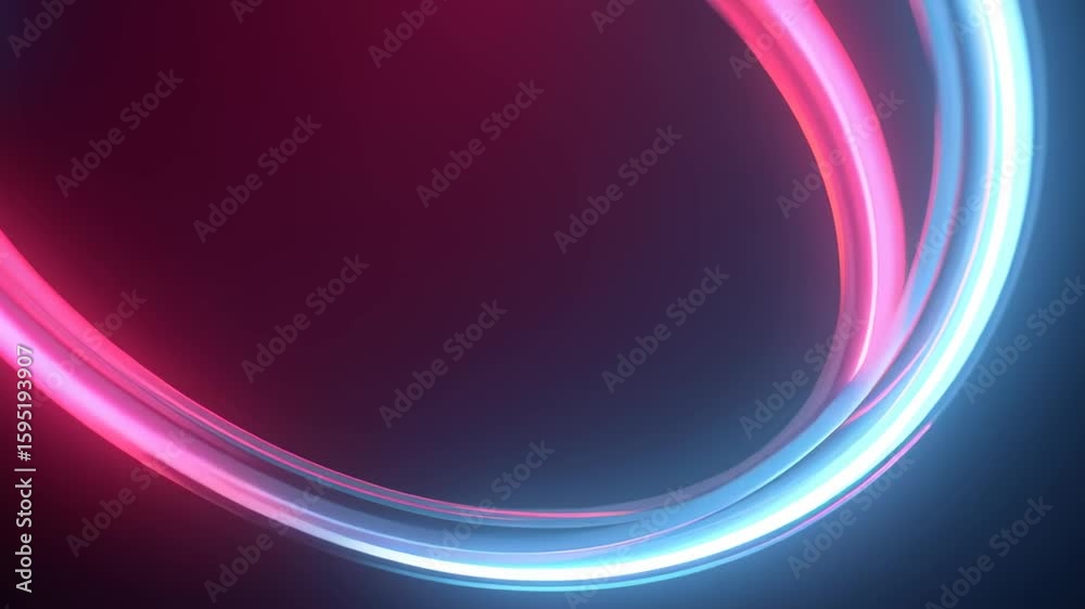 Poster vibrant neon shapes rotating in seamless loop for dynamic art and visual projects