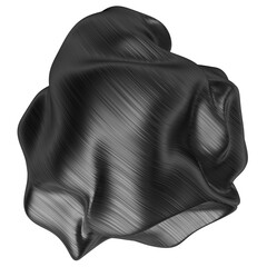 Organic - Abstract 3D rendering of flowing, natural shapes with smooth, wavy stripes and soft lines in monochromatic grayscale tones, evoking a sense of fluidity, texture, and elegance.