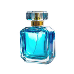 Turquoise glass perfume bottle