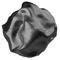 Organic - Abstract 3D rendering of flowing, natural shapes with smooth, wavy stripes and soft lines in monochromatic grayscale tones, evoking a sense of fluidity, texture, and elegance.