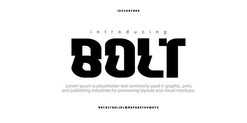 Font Bold. Modern Condensed Font. Alphabet Uppercase and Number Typography urban style condensed fonts for fashion, sport, technology, digital, music, movie, logo design, vector illustration, sport
