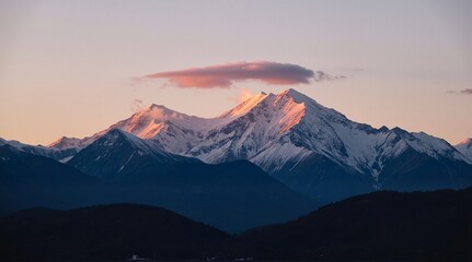 Elegant Twilight Mountain Landscape