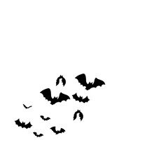 Bat Swarm Halloween Silhouette