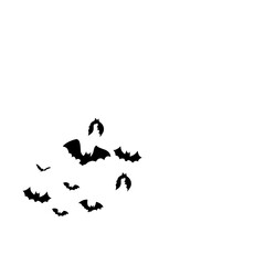 Bat Swarm Halloween Silhouette