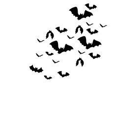 Bat Swarm Halloween Silhouette